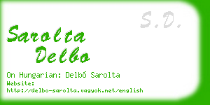 sarolta delbo business card